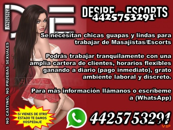 Contactos Querétaro: ¡¡Solicitamos chicas calientes para ser escorts!!